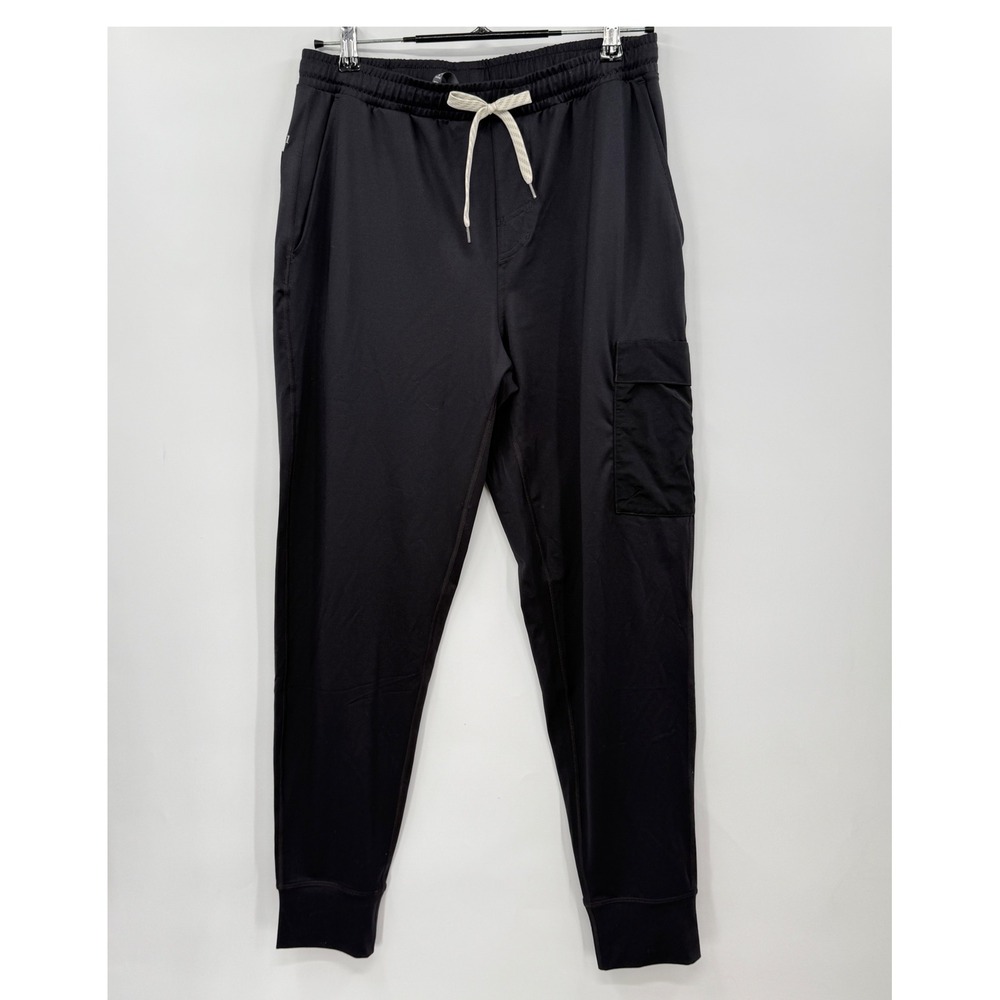 Vuori Movement Cargo Jogger Pants Black Mens Size S Recycled Polyester Blend